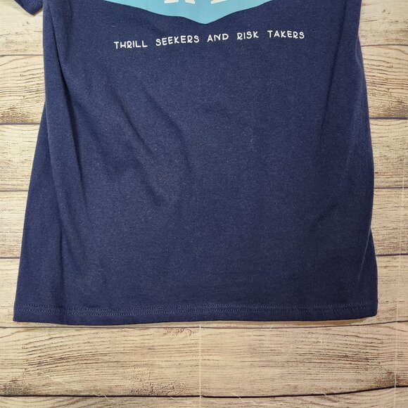 NWT Salty Crew T Shirt Men's Size S Blue Short Sleeve Thrill Seekers Risk Takers - Picture 11 of 11